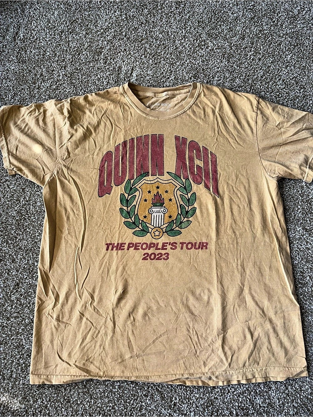Quinn XCII The People’s Tour 2023 Concert Graphic Tee Tan XL